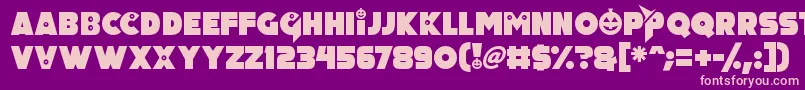 Pumpkin King Font – Pink Fonts on Purple Background