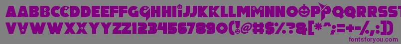 Pumpkin King Font – Purple Fonts on Gray Background