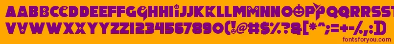 Pumpkin King Font – Purple Fonts on Orange Background