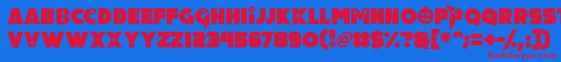 Pumpkin King Font – Red Fonts on Blue Background