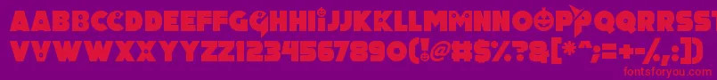 Pumpkin King-Schriftart – Rote Schriften auf violettem Hintergrund