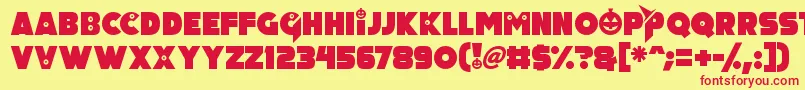 Pumpkin King Font – Red Fonts on Yellow Background