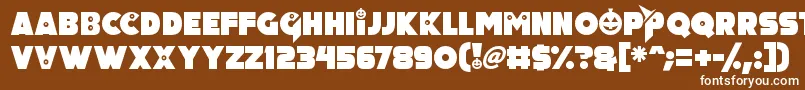 フォントPumpkin King – 茶色の背景に白い文字