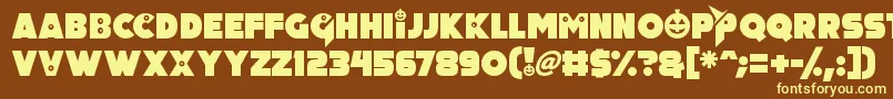 Pumpkin King Font – Yellow Fonts on Brown Background