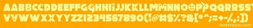 fuente Pumpkin King – Fuentes Amarillas Sobre Fondo Naranja