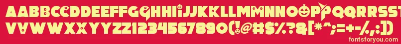 Pumpkin King Font – Yellow Fonts on Red Background