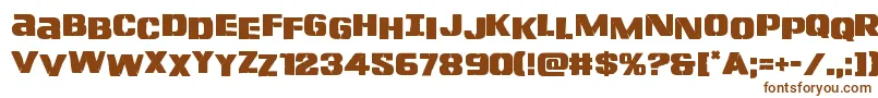 Lefthandlukestag-fontti – ruskeat fontit valkoisella taustalla