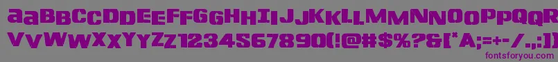 Шрифт Lefthandlukestag – фиолетовые шрифты на сером фоне