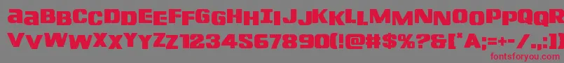 Lefthandlukestag Font – Red Fonts on Gray Background