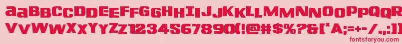 Lefthandlukestag Font – Red Fonts on Pink Background
