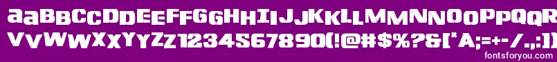 Lefthandlukestag Font – White Fonts on Purple Background