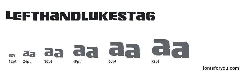 Размеры шрифта Lefthandlukestag