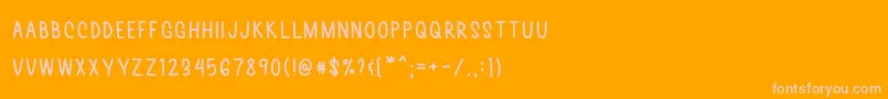PumpkinCheesecake Font – Pink Fonts on Orange Background