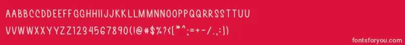 PumpkinCheesecake Font – Pink Fonts on Red Background