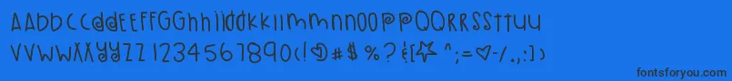 PumpkinSeeds Font – Black Fonts on Blue Background