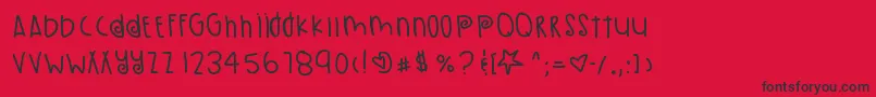 PumpkinSeeds Font – Black Fonts on Red Background
