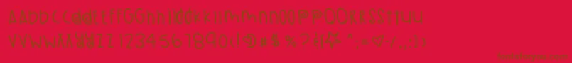 PumpkinSeeds Font – Brown Fonts on Red Background