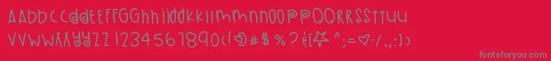PumpkinSeeds Font – Gray Fonts on Red Background