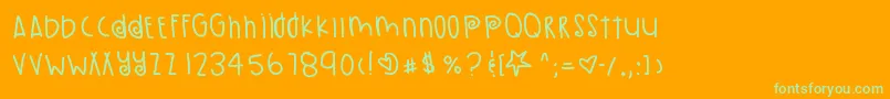 PumpkinSeeds Font – Green Fonts on Orange Background