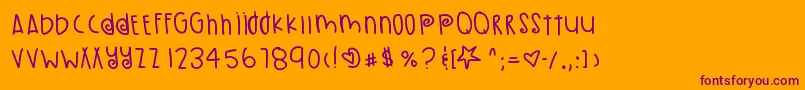 PumpkinSeeds Font – Purple Fonts on Orange Background