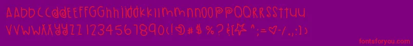 PumpkinSeeds Font – Red Fonts on Purple Background