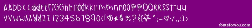 PumpkinSeeds Font – White Fonts on Purple Background