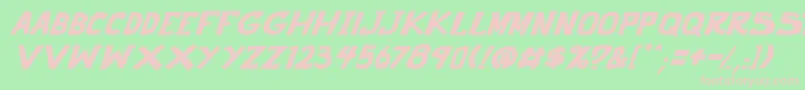 punch it PGS Bold Italic Font – Pink Fonts on Green Background