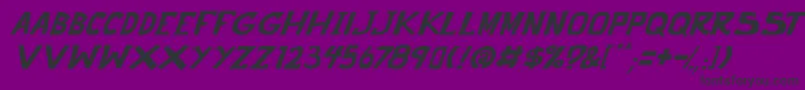 punch it PGS Italic Font – Black Fonts on Purple Background