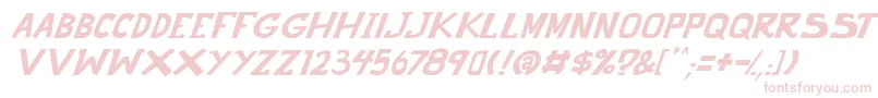 punch it PGS Italic Font – Pink Fonts on White Background