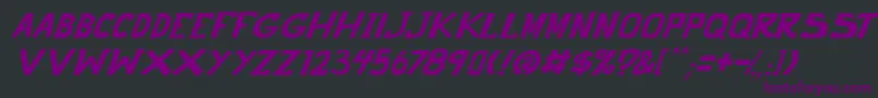 Police punch it PGS Italic – polices violettes sur fond noir