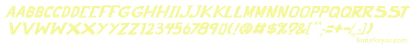 punch it PGS Italic Font – Yellow Fonts