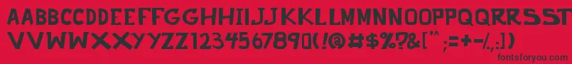 punch it PGS Font – Black Fonts on Red Background