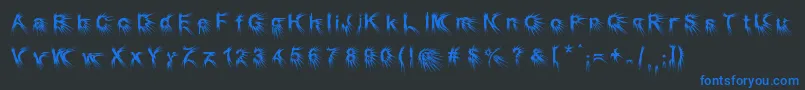 Puncher Font – Blue Fonts on Black Background