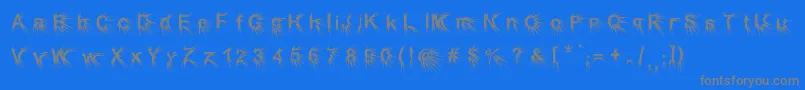 Puncher Font – Gray Fonts on Blue Background