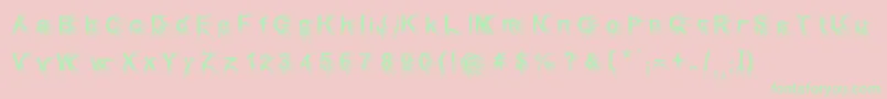 Puncher Font – Green Fonts on Pink Background
