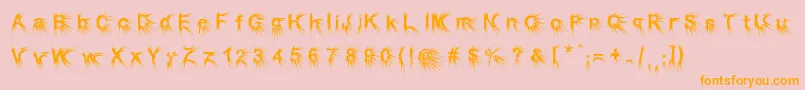 Puncher Font – Orange Fonts on Pink Background