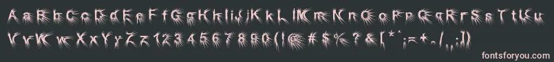 Puncher Font – Pink Fonts on Black Background