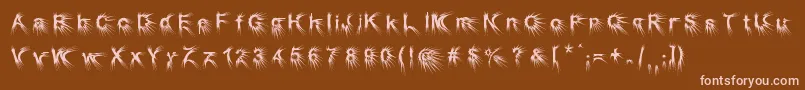 Puncher Font – Pink Fonts on Brown Background