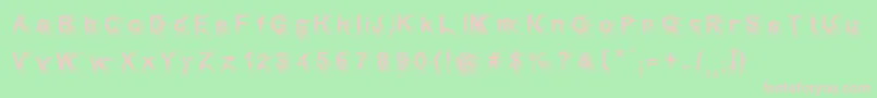 Puncher-fontti – vaaleanpunaiset fontit vihreällä taustalla