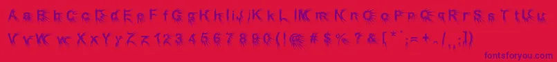 Puncher Font – Purple Fonts on Red Background