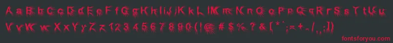 Puncher Font – Red Fonts on Black Background