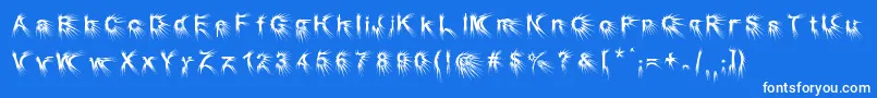 Puncher Font – White Fonts on Blue Background