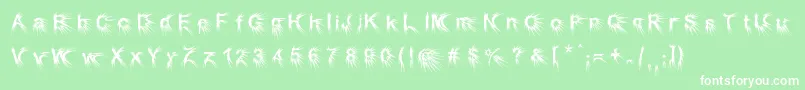 Puncher Font – White Fonts on Green Background