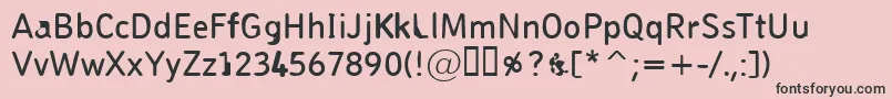 Pungen Font – Black Fonts on Pink Background
