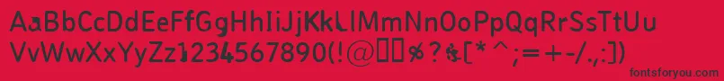Pungen Font – Black Fonts on Red Background