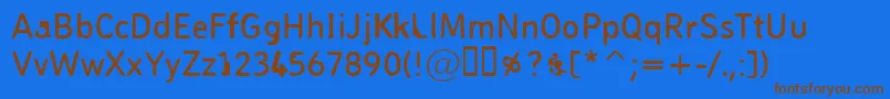 Pungen Font – Brown Fonts on Blue Background