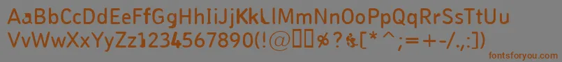 Pungen Font – Brown Fonts on Gray Background