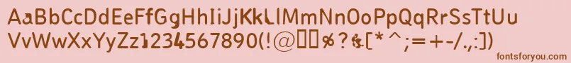 Pungen Font – Brown Fonts on Pink Background