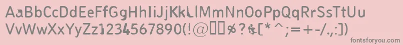 Pungen Font – Gray Fonts on Pink Background