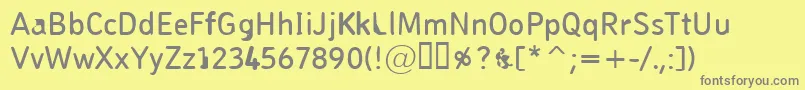 Pungen Font – Gray Fonts on Yellow Background